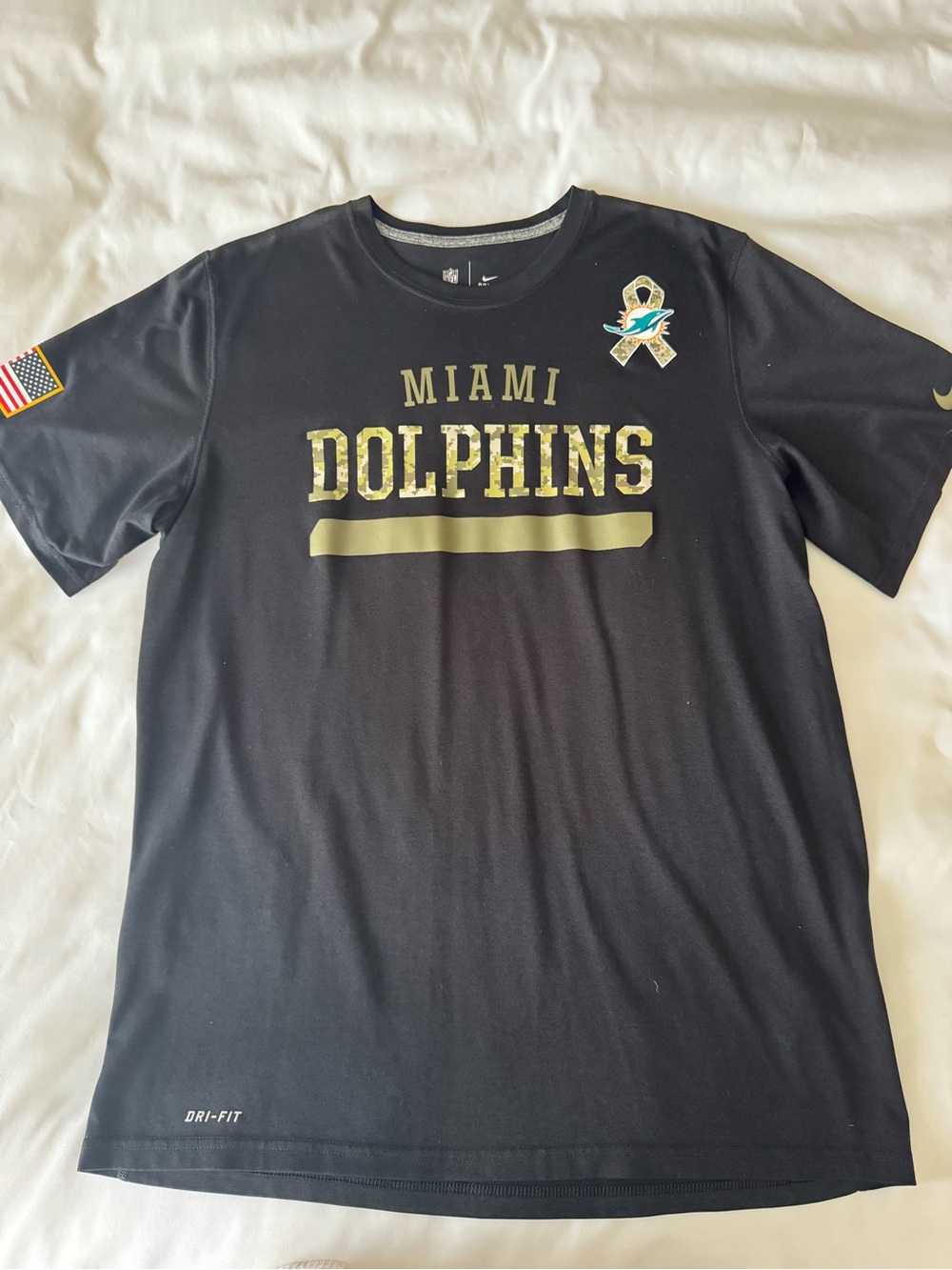 Nike Black Dri-Fit Miami Dolphins Shirt